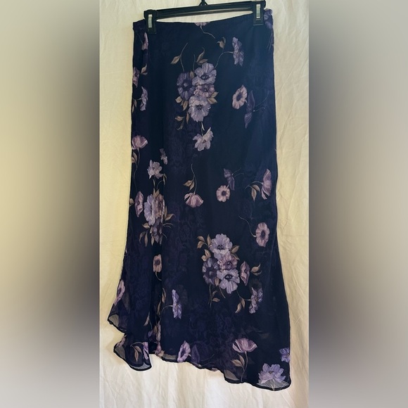 K Studio Women’s Purple Floral Print Skirt size 12 - Picture 5 of 8